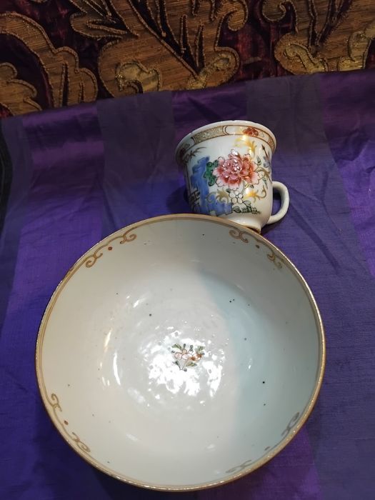 Tigela e taça  da companhia das índias séc XVIll