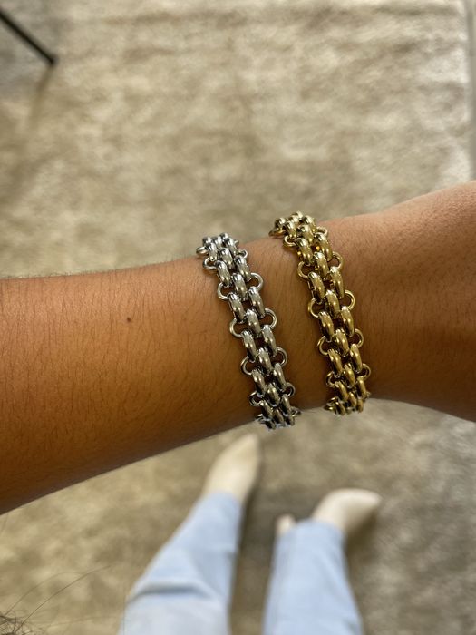 Pulseiras malha aço inoxidável