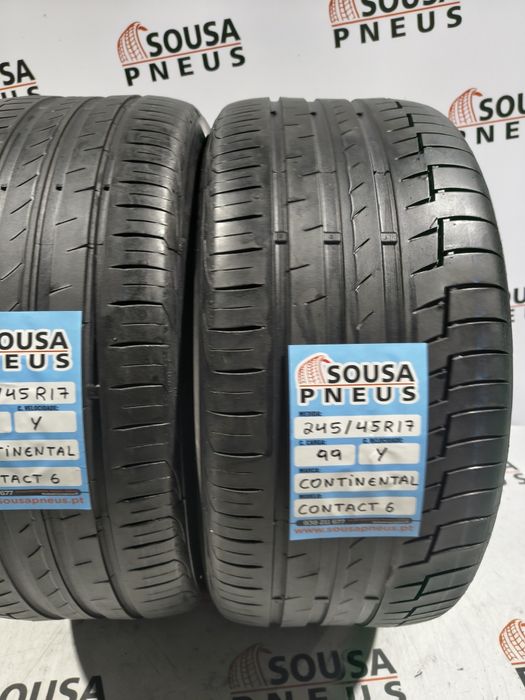 2 pneus semi novos 245-45R17 Continental - Oferta dos Portes