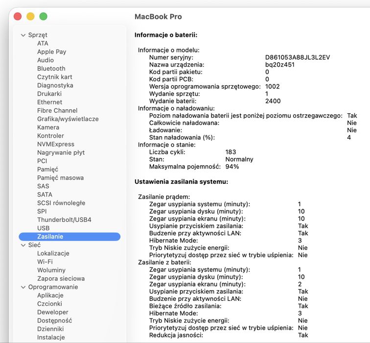 Apple Macbook Pro M1, 16 GB RAM, 1TB dysk twardy, 13”