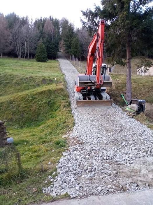 Usługi koparką, wyburzenia, kruszywa, roboty ziemne, kanalizacje