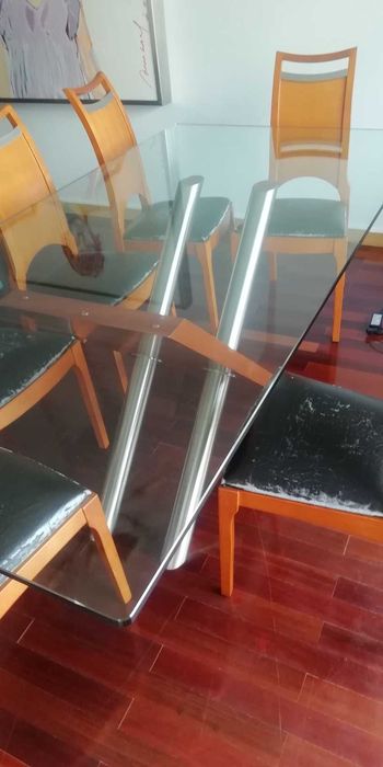 Mesa Jantar em vidro