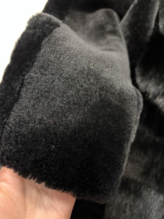 Шуба натуральна норка мутон чорна розмір S