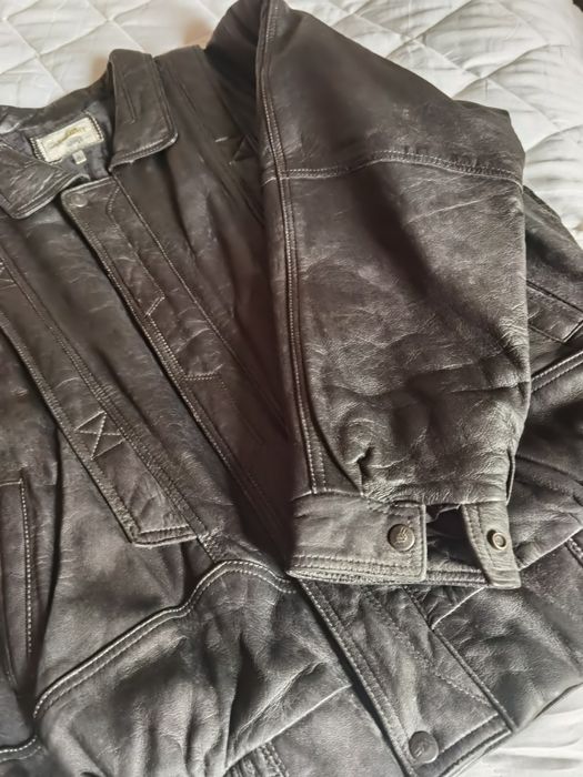 Blusão pele cabedal preto xl novo