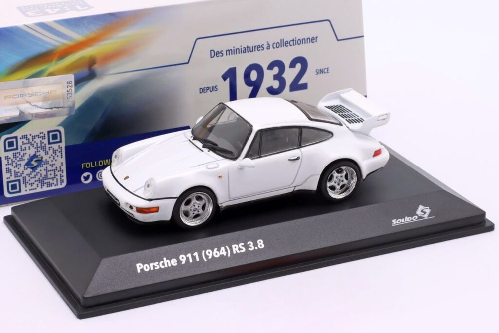 Solido PORSCHE 911 (964) RS 3.8 1994 Grand Prix white  1/43