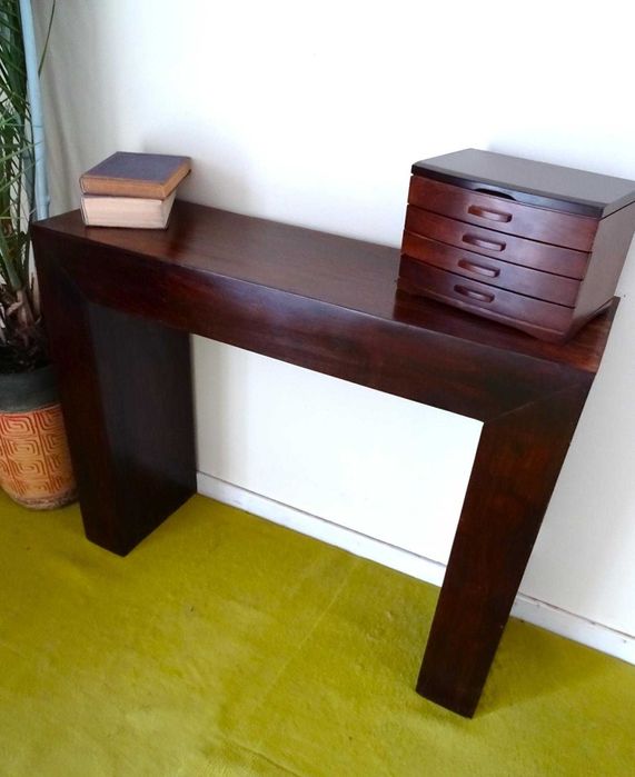 Indyjskie biurko kolonialne z AlmiDecor z litego drewna palisander