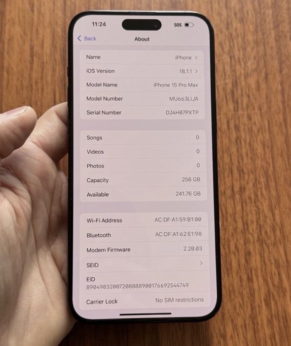 Iphone 15 Pro Max 256 (Seminovo)