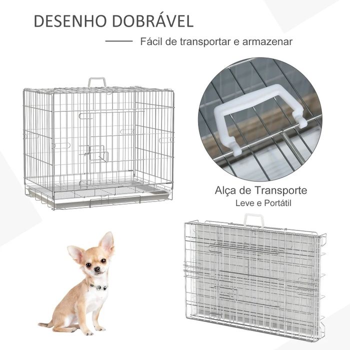 Gaiola desmontável para animais nova 61x43x50