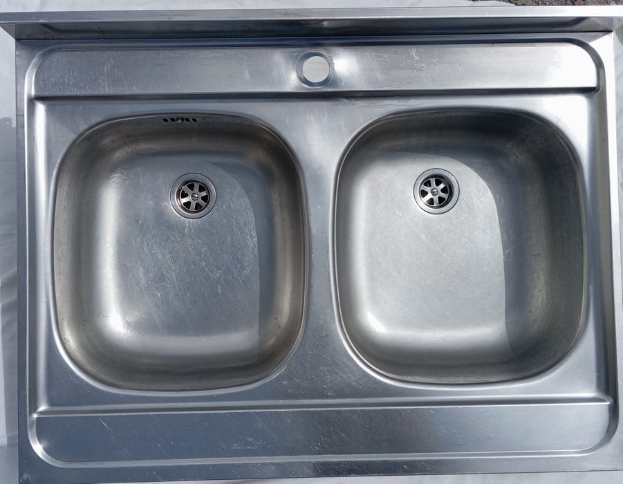 Кухонная мойка Dominox Италия 800×600 двойная, нержавеющая сталь