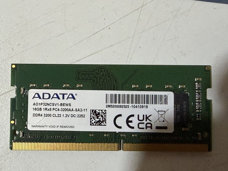 RAM ADATA DDR4 16GB 3200MHz SO-DIMM para portátil