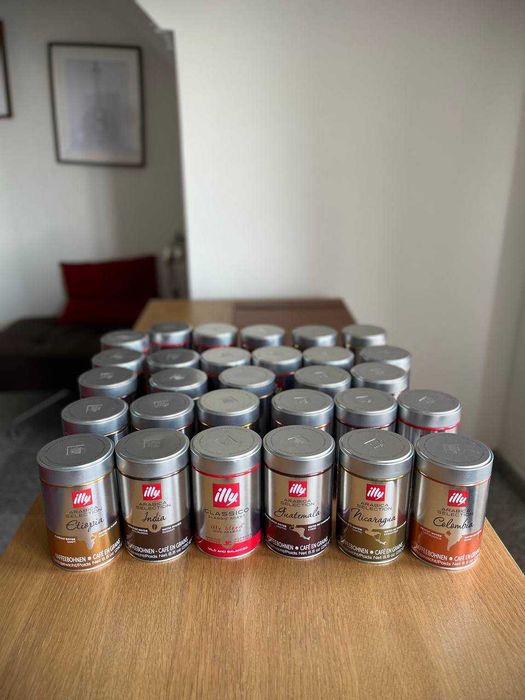 Latas Illy para decoração
