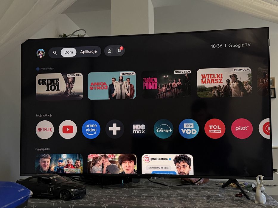 Sprzedam TV TCL  55” 4k QLED 144Hz