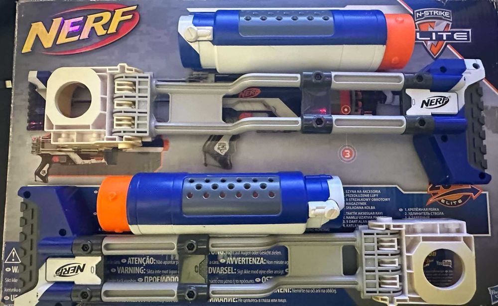Składana kolba i tłumik z zestawy Nerf N-Strike Elite Spectre Rev-5