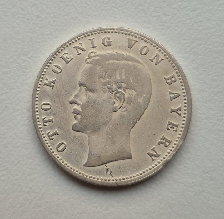 Німеччина 2 марки 1906 р. Баварія Отто Срібло