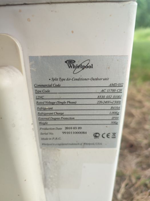 Klimatyzacja używana split Whirlpool