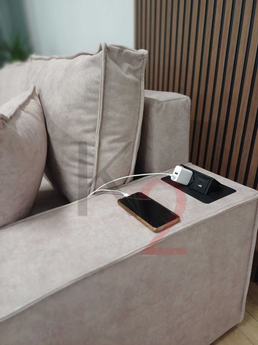 Sofa FABIO ,kanapa od producenta, rozkładana, USB pojemnik + GRATIS,
