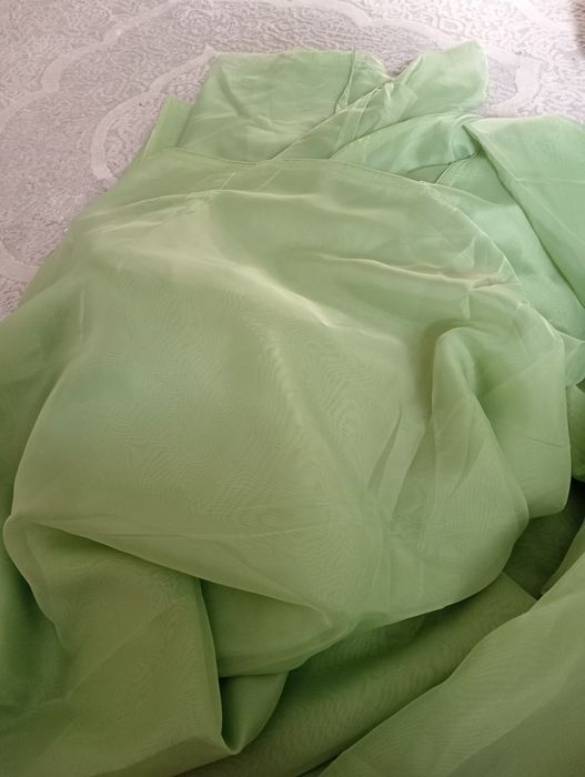 Ткань шифон оливкового цвета