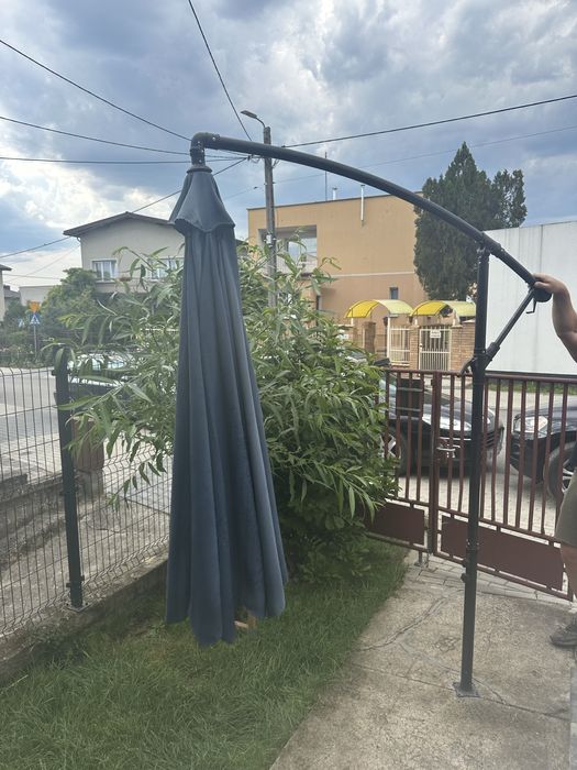 Parasol ogrodowy granatowy