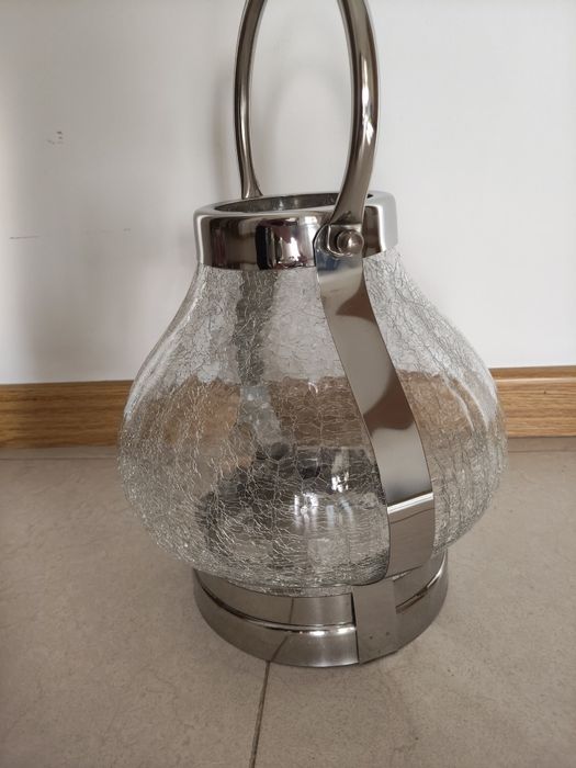 Jarra com efeito craquelado altura 40 cm x 25 cm diâmetro impecável