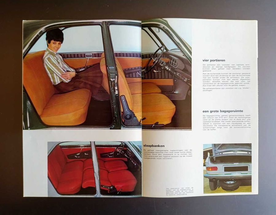 Folheto publicidade memorabilia 1968 Peugeot 204