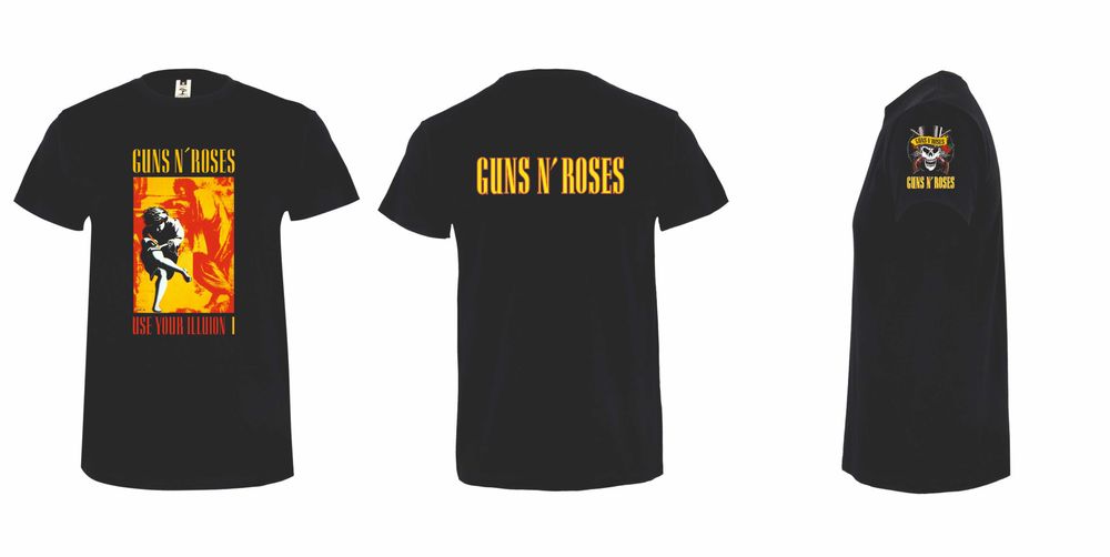 T-shits Pretas GUNS N ROSES