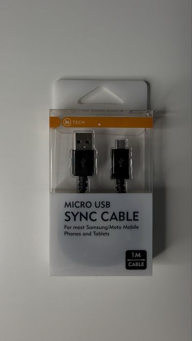 Kabel Micro USB 1 m IN Tech Sync Cable Samsung Motorola NOWY