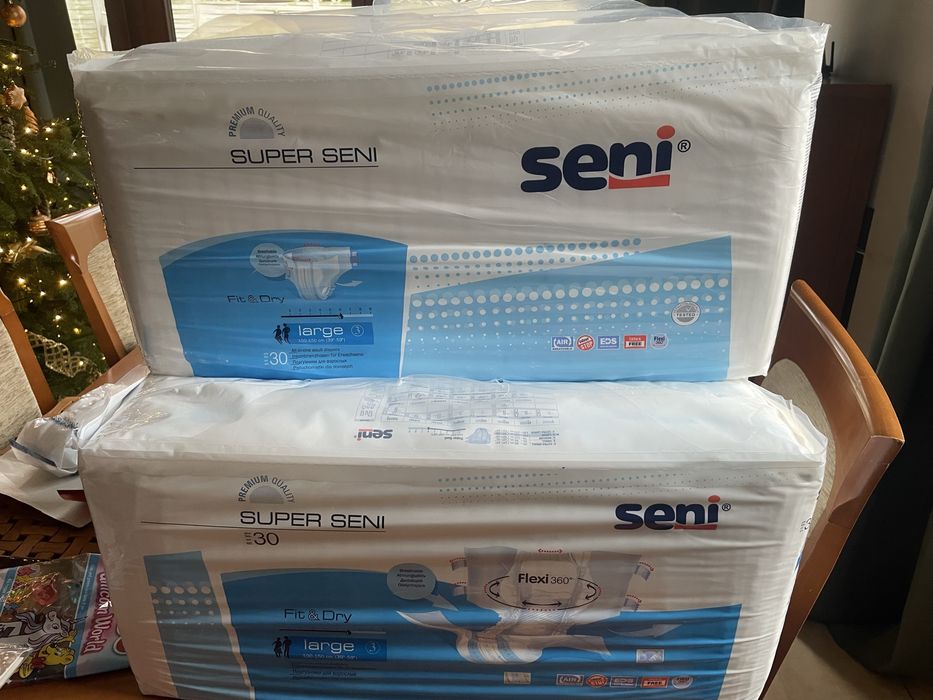 2X30 sztuk Pieluchomajtki Seni rozmiar L