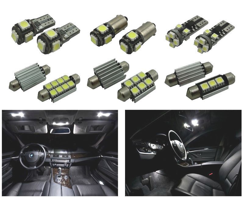 KIT 21 LAMPADAS LED INTERIOR BMW SERIE 5 F11 WAGON TOURING 520D 525D 530D 535D 528I 530I 535I 550I 1