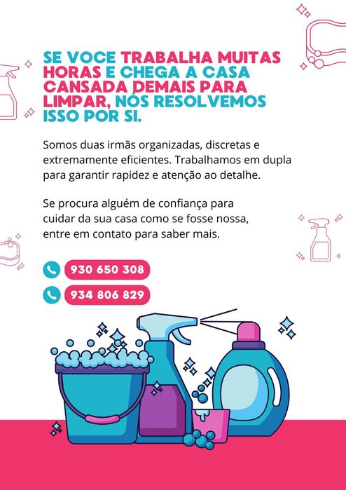 Ofereço serviços domésticos