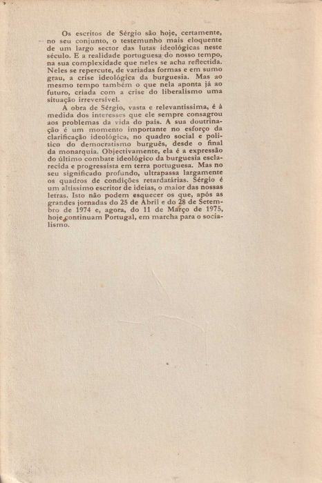António Sérgio. O Idealismo Crítico e a Crise da Ideologia Burguesa