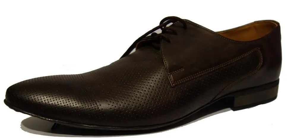 POLSKIE męskie półbuty sznurowane brąz 42