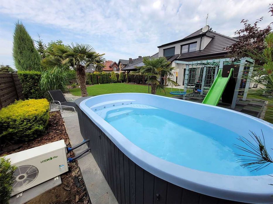 Basen poliestrowy wolnostojący w zabudowie wanna jacuzzi SPA