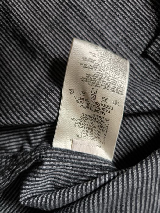 Diesel koszula męska L czarna szara w prążki