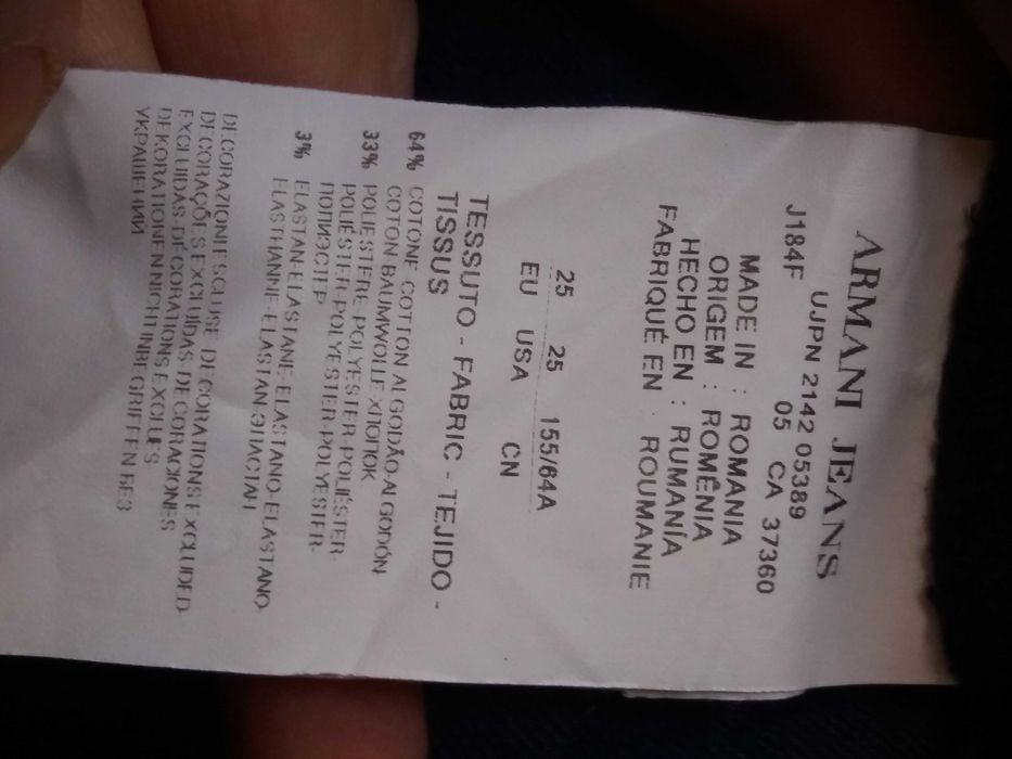 Spodnie dżinsowe Armani Jeans 25