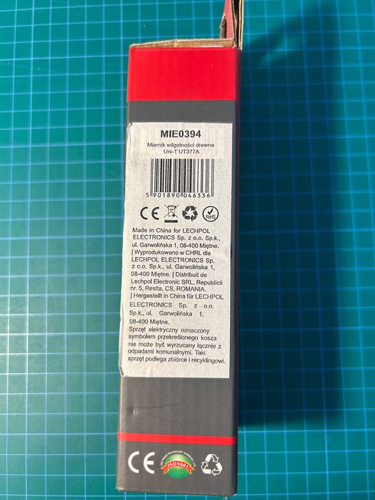 Wilgotnościomierz do pomiaru parametrów drewna UT377A LCD UNI-T