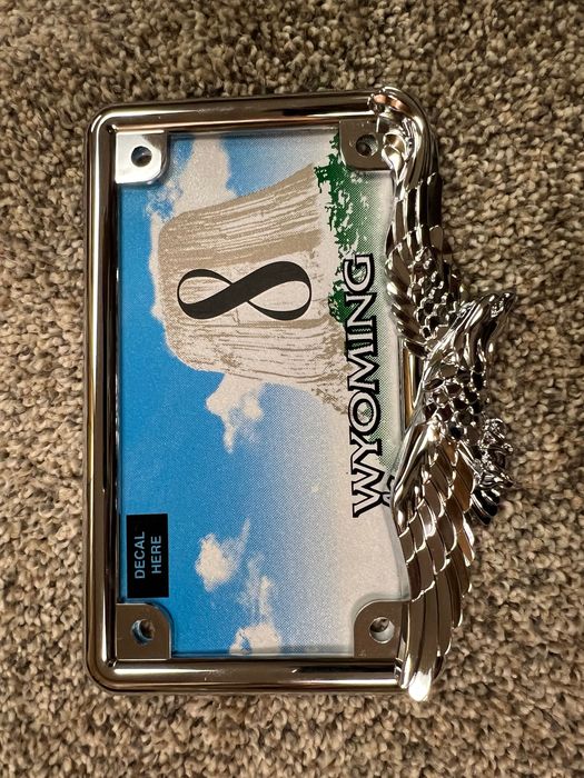 Рамка на мотономер з орлом метал хром Harley Davidson chopper нова