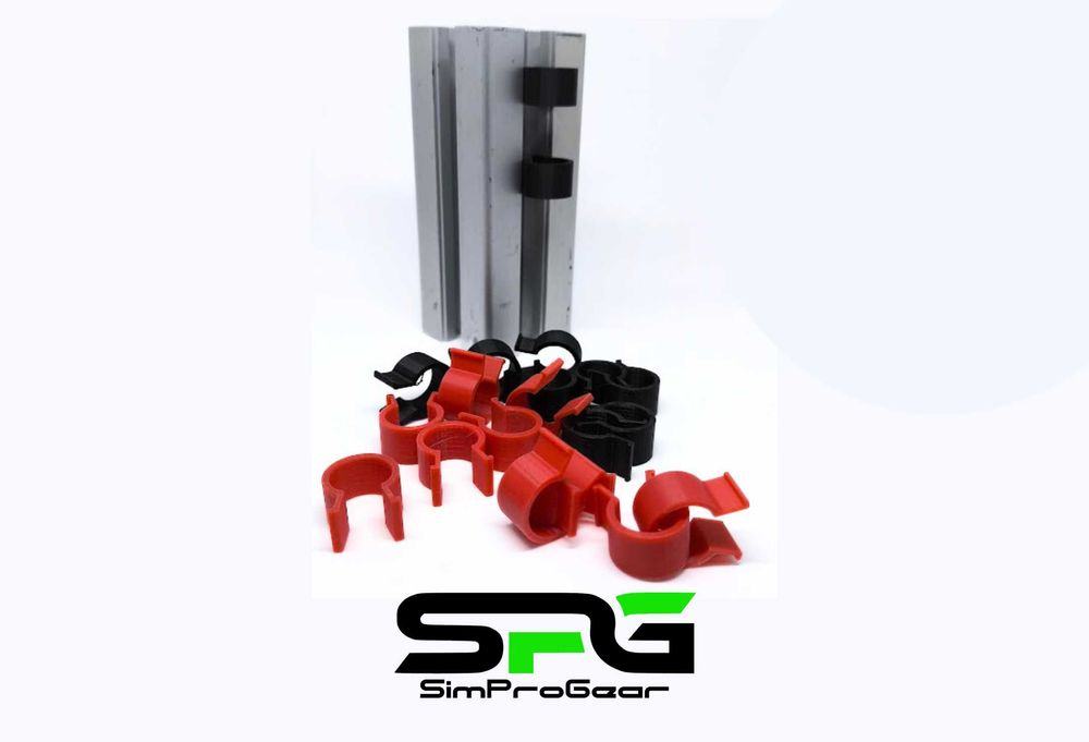 Suporte para cabos para sim rig em perfil alu - Sim Racing