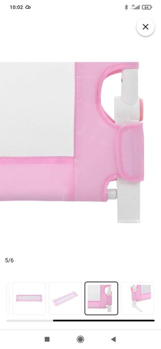 Barra de segurança para cama de criança