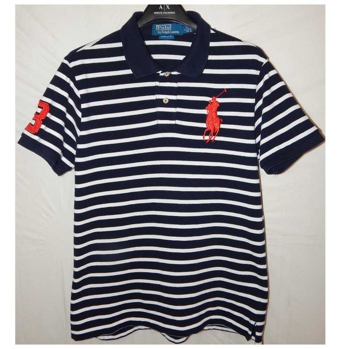 Винтажная рубашка поло из хлопка пике POLO RALPH LAUREN (Big Pony/3)