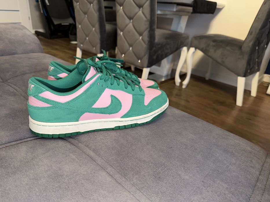Nike dunk low różowo-zoelone