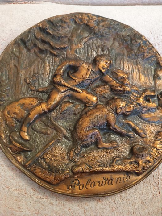 Miedzioryt "polowanie"