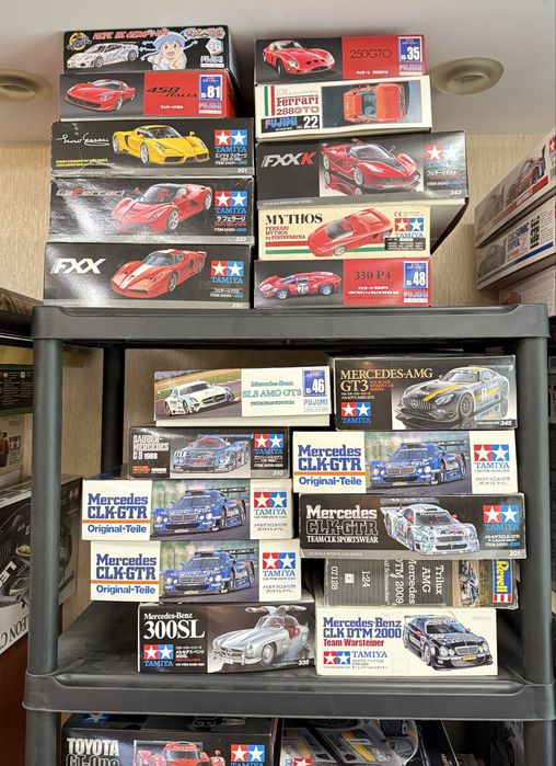 Моделі авто 1/24 / 1/12 / 1/20, Tamiya, Fujimi, Aoshima, Meng