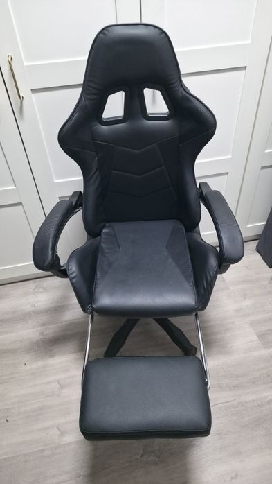 Cadeira Gaming Bigzziacom Apoio Ergonómico para os Pés | Giratória a 90°