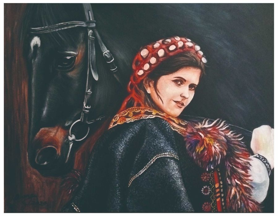 Pintura acrílica de cores fortes !