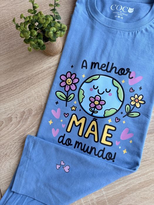 T-shirt  mãe  celeste