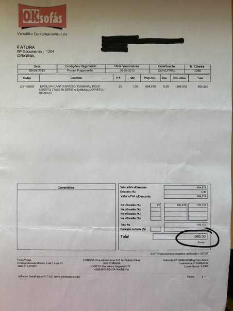 Sofá de canto branco