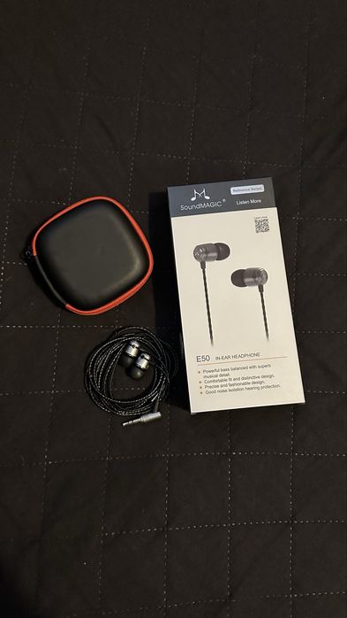 Słuchawki Soundmagic E50 czarne + etui
