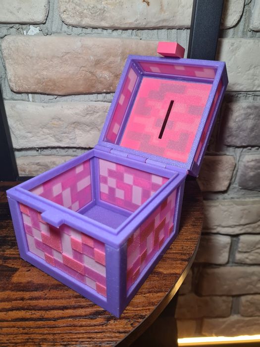 Skrzynia,chest, pudełko  minecraft skarbonka