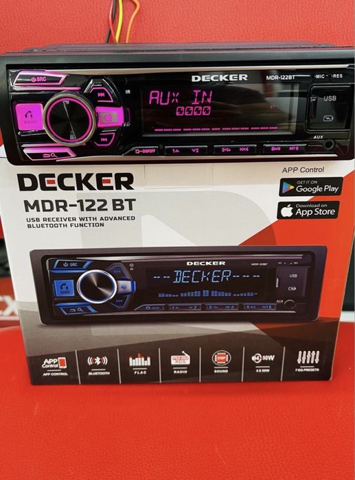 Магнітола Decker MDR-122 DSP | Потужний звук, Bluetooth, DSP