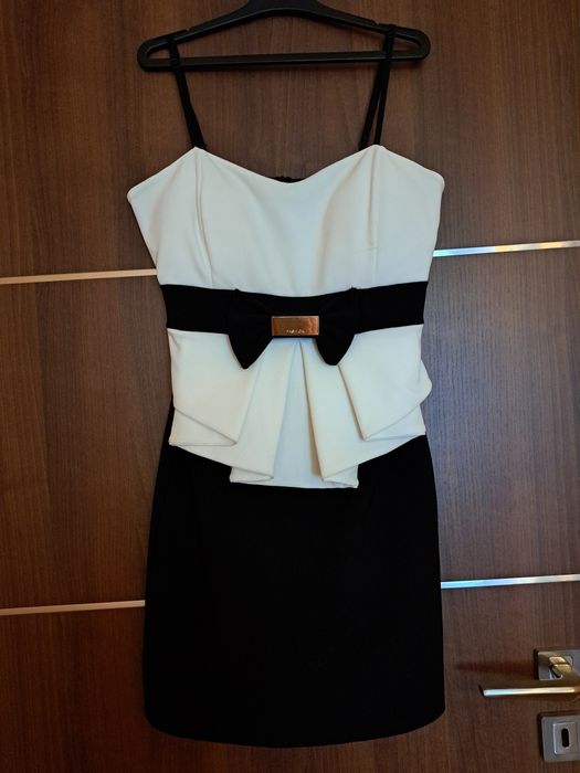 Sukienka czarno biala M